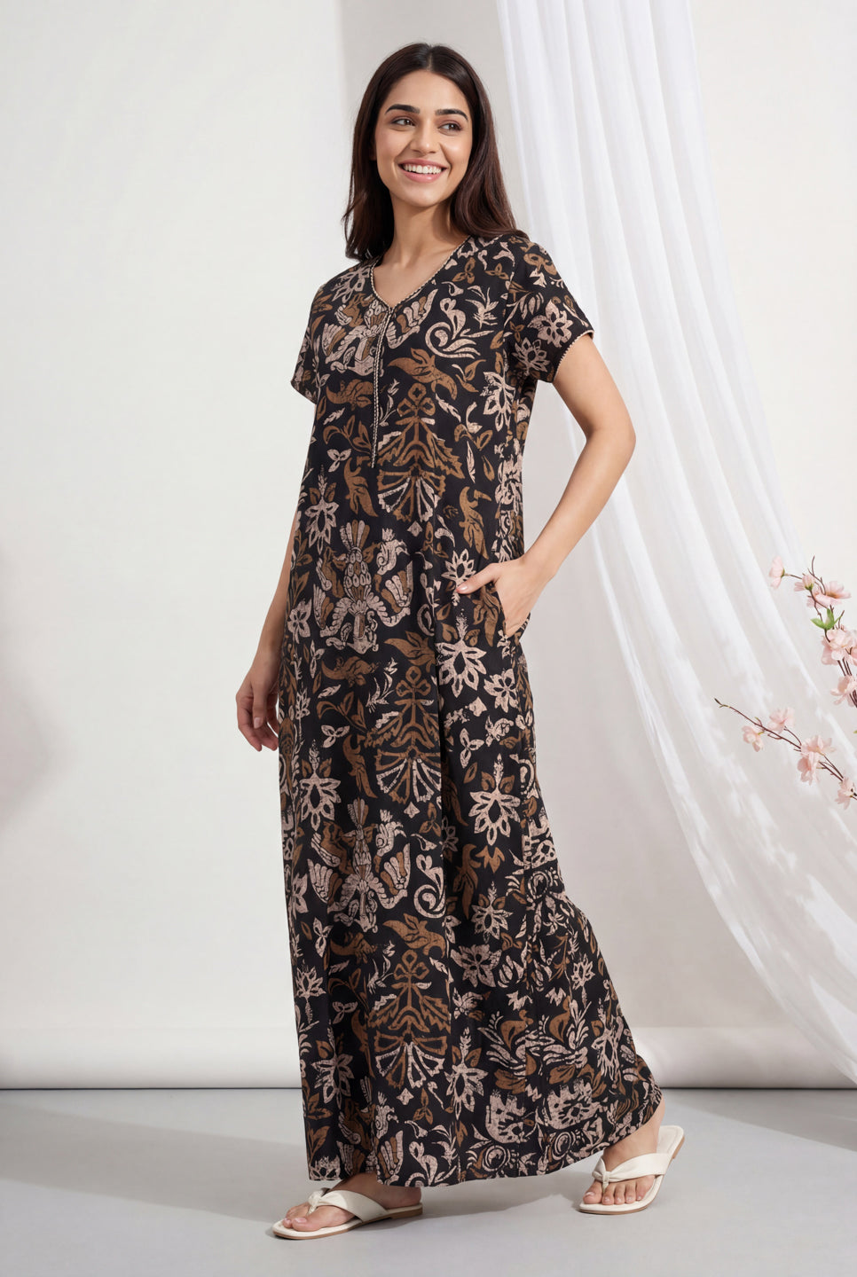 The Indie Print - Cotton Lounge Night Gown
