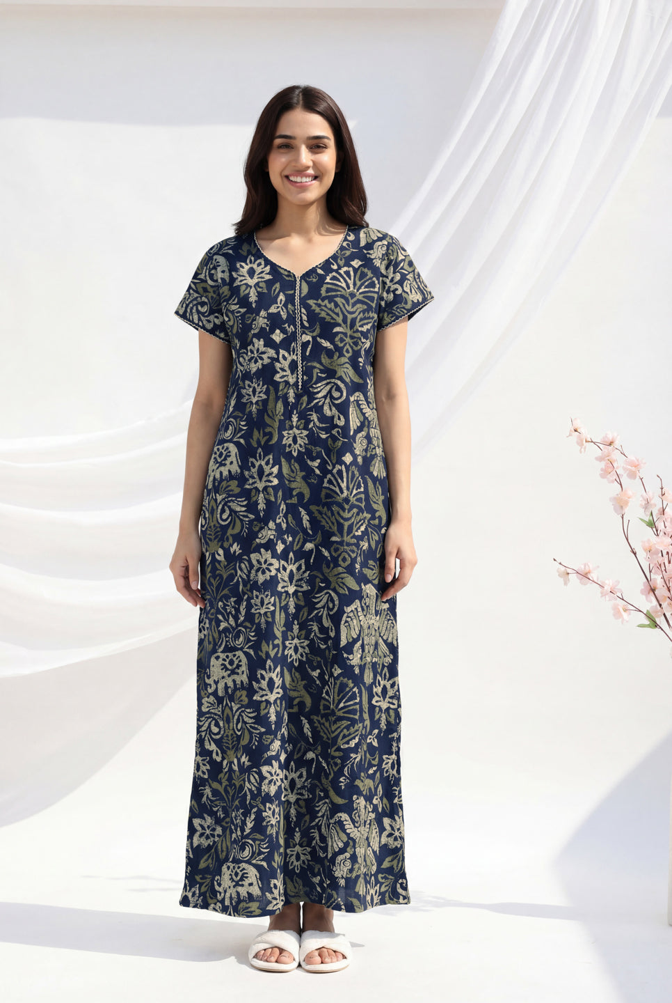 The Indie Print - Cotton Lounge Night Gown