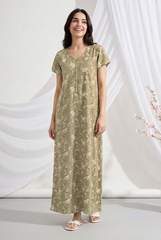 Gold Shimmer - Cotton Lounge Night Gown