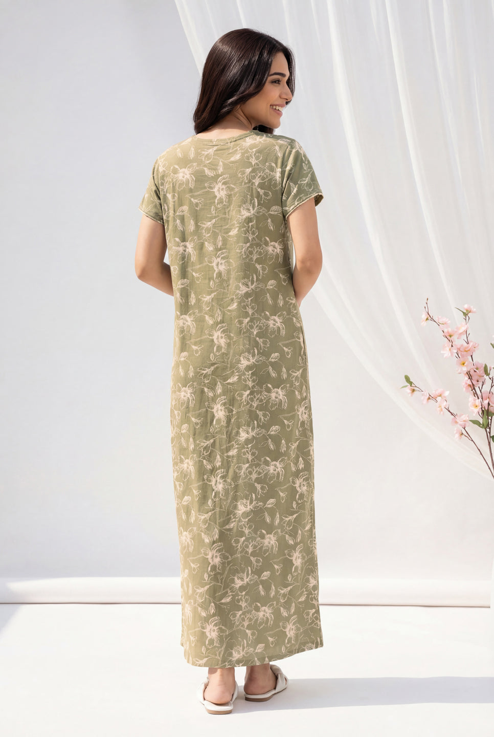 Gold Shimmer - Cotton Lounge Night Gown