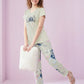 Canadian Flower - Cotton Lounge Night Suit