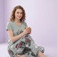 Canadian Flower - Cotton Lounge Night Suit