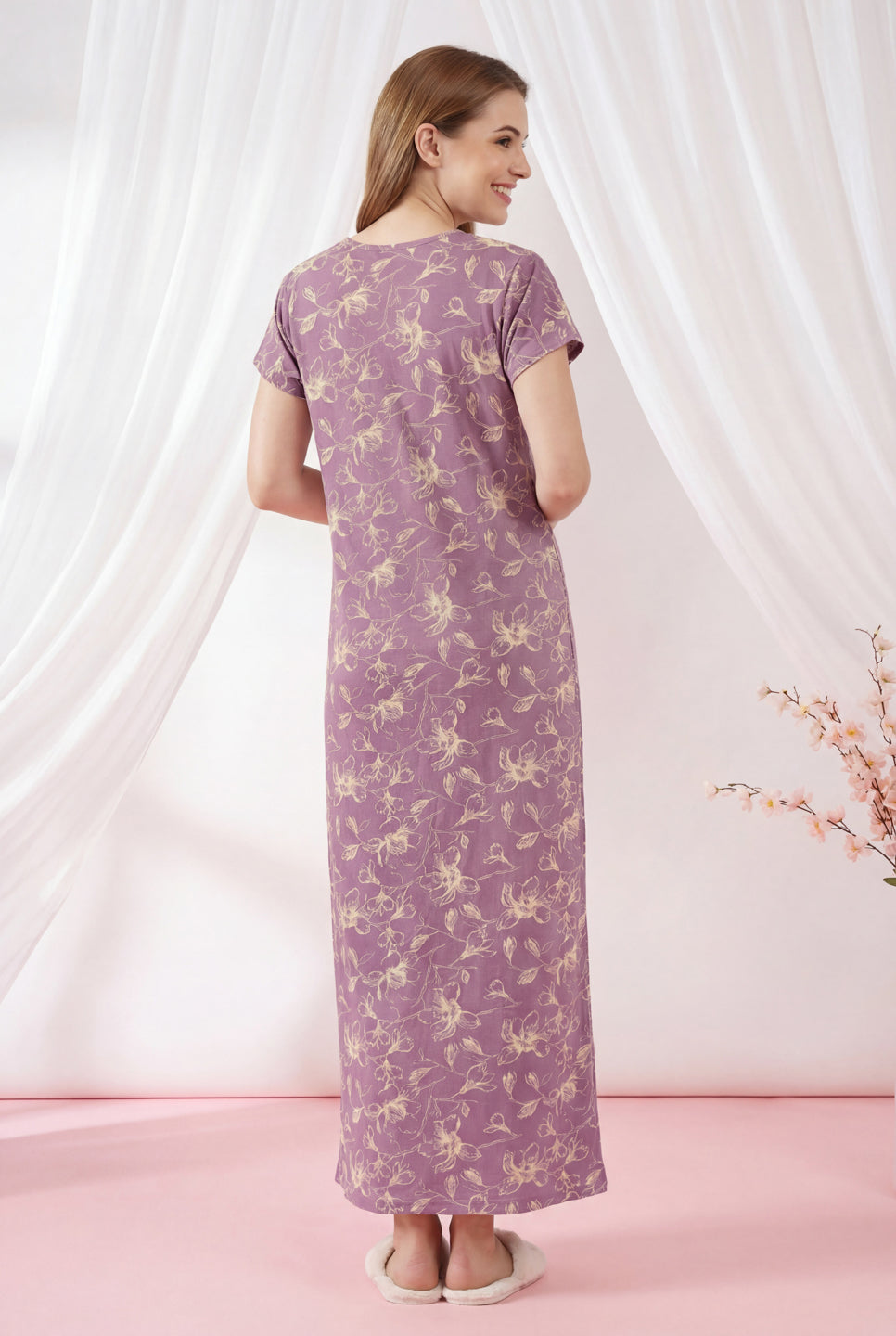 Gold Shimmer - Cotton Lounge Night Gown