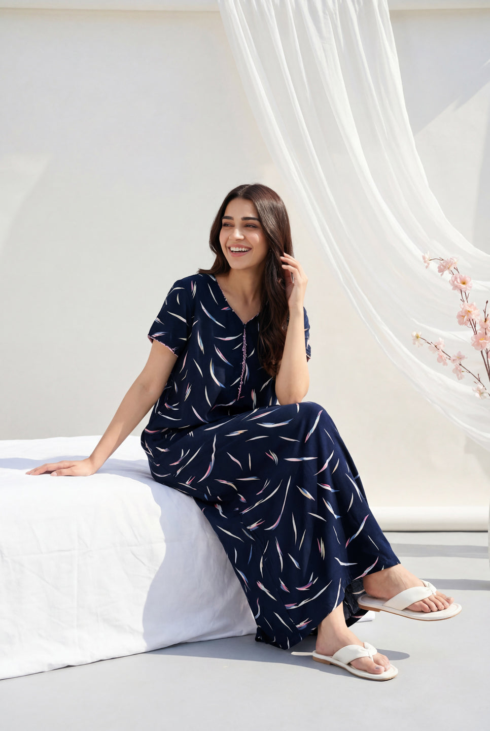 Feather Touch - Cotton Lounge Night Gown