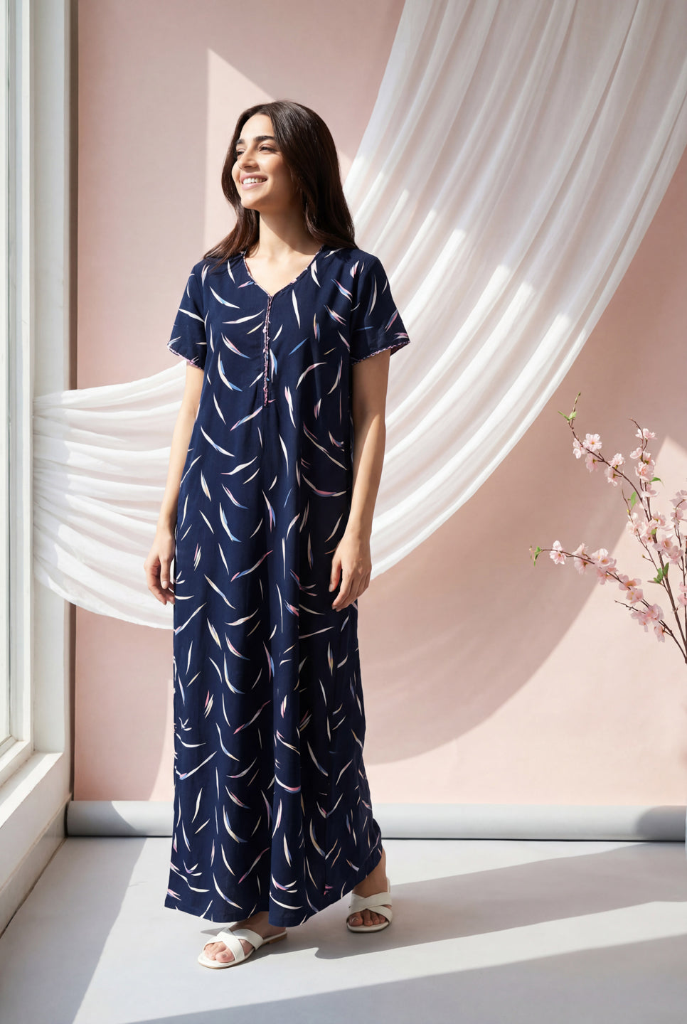 Feather Touch - Cotton Lounge Night Gown