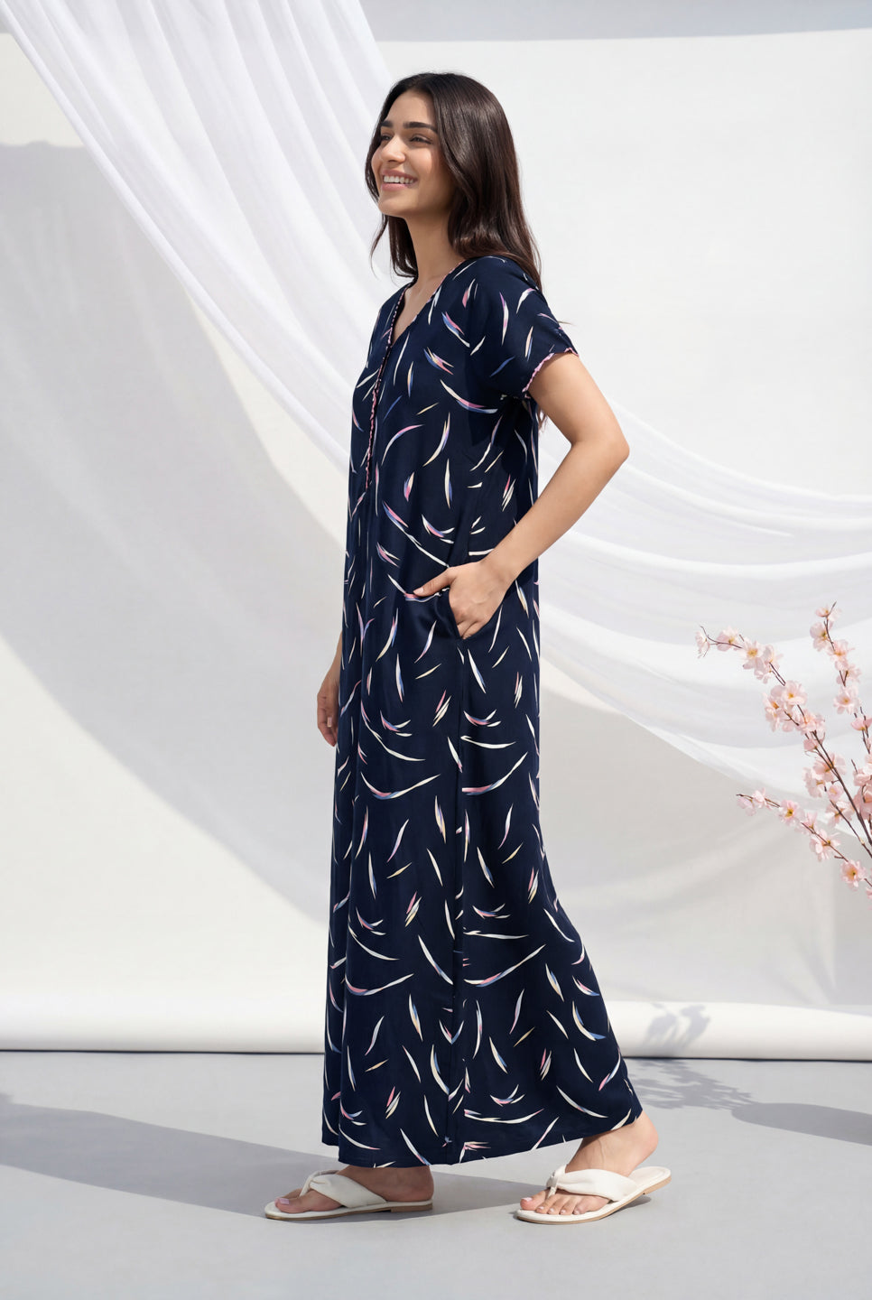 Feather Touch - Cotton Lounge Night Gown