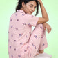 Pink Peony - Cotton Lounge Night Suit