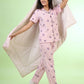 Pink Peony - Cotton Lounge Night Suit