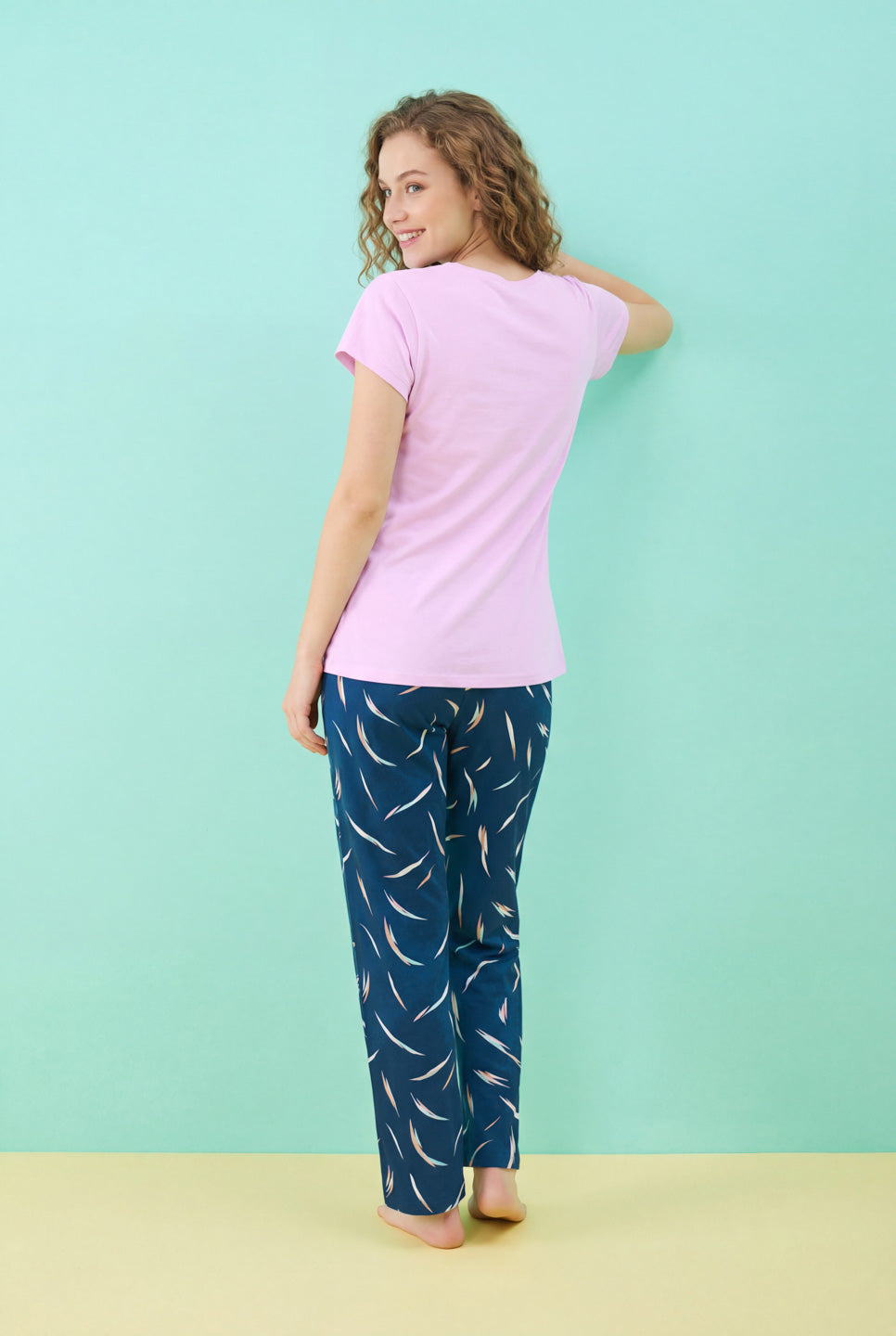 Flower Glow - Cotton Lounge Night Suit