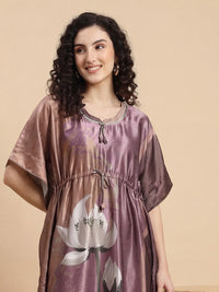 Lotus Lagoon – Satin Kaftan Nightgown