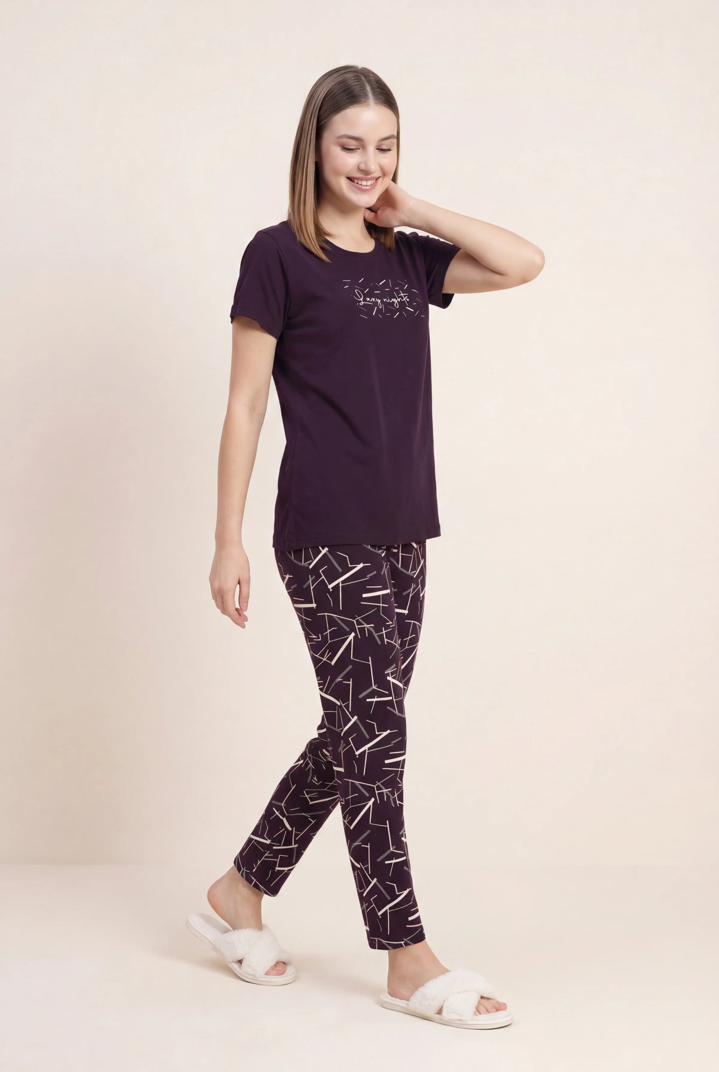 Lazy Nights - Cotton Lounge Night Suit