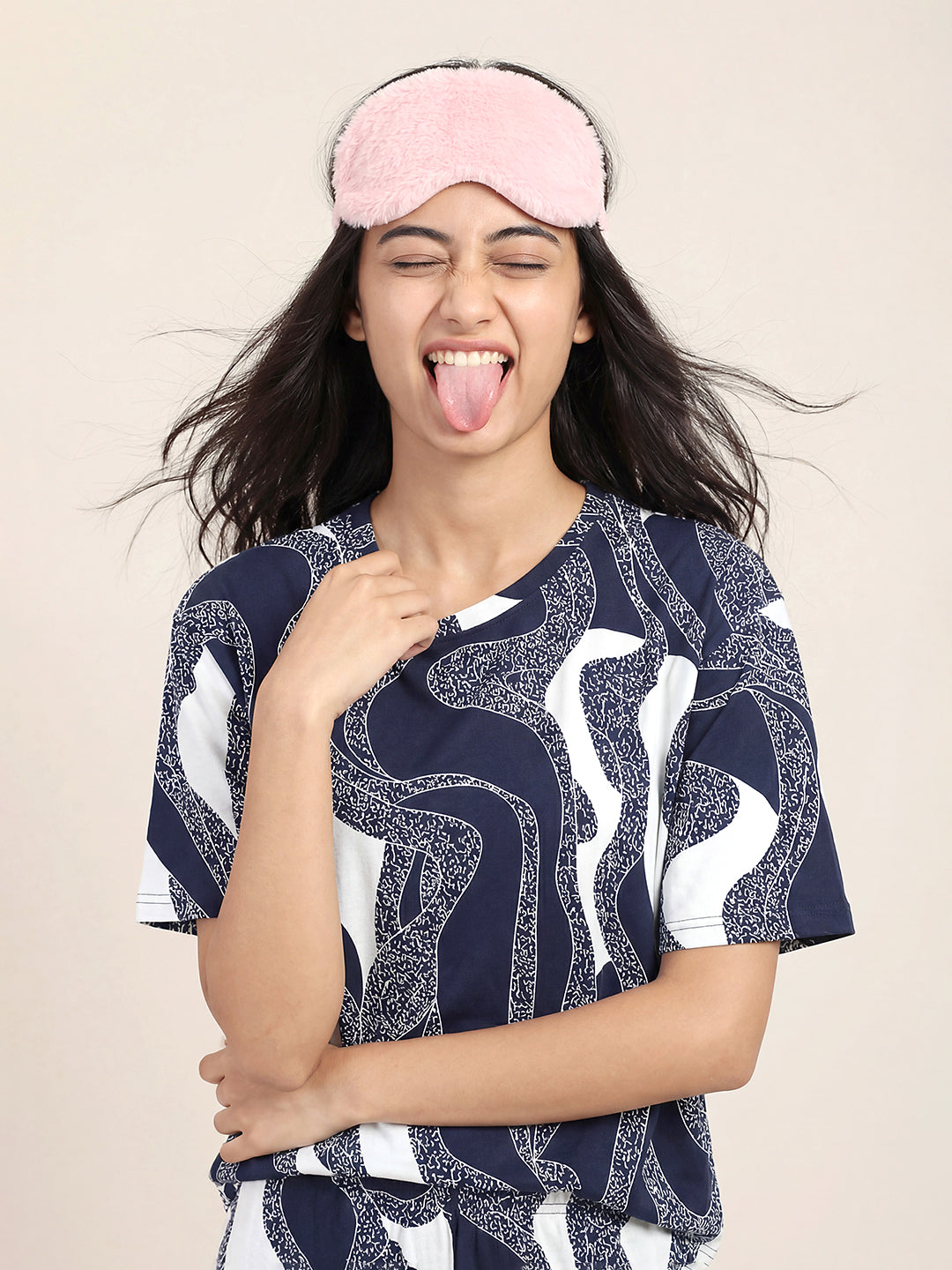 Ocean Flow - Cotton Lounge Night Suit