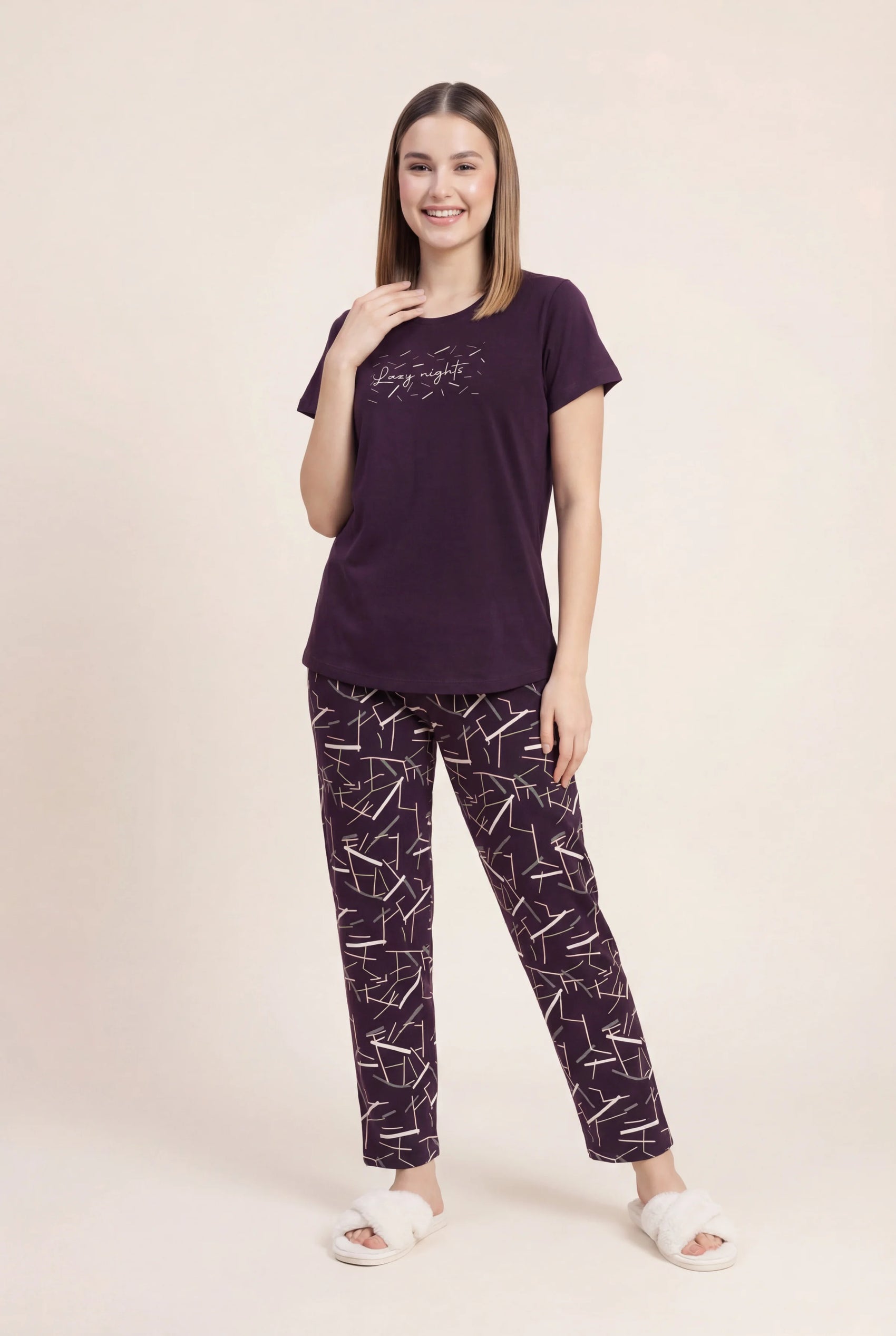 Lazy Nights - Cotton Lounge Night Suit