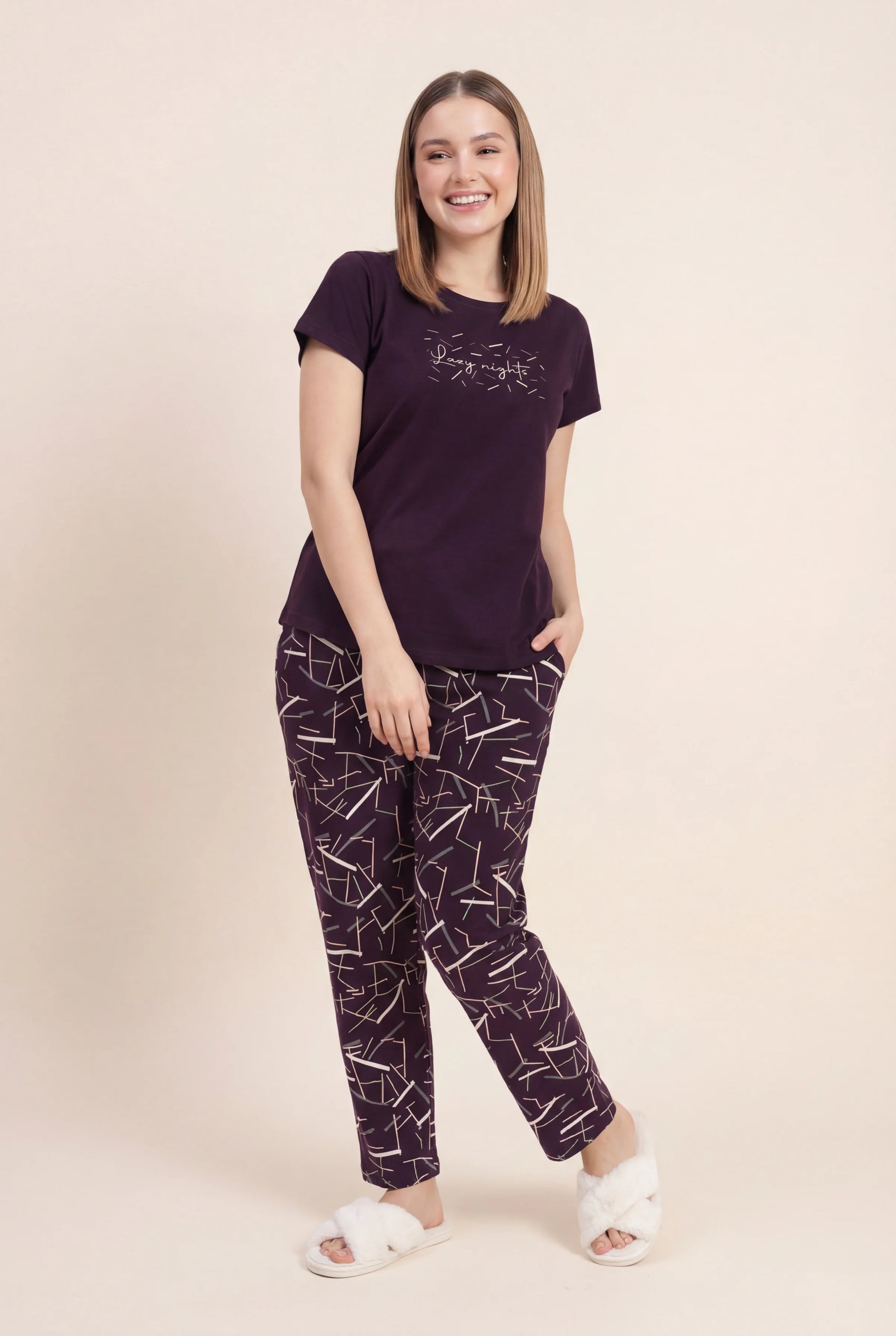 Lazy Nights - Cotton Lounge Night Suit