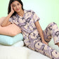 Lavender Drift – Cotton Lounge Night Suit