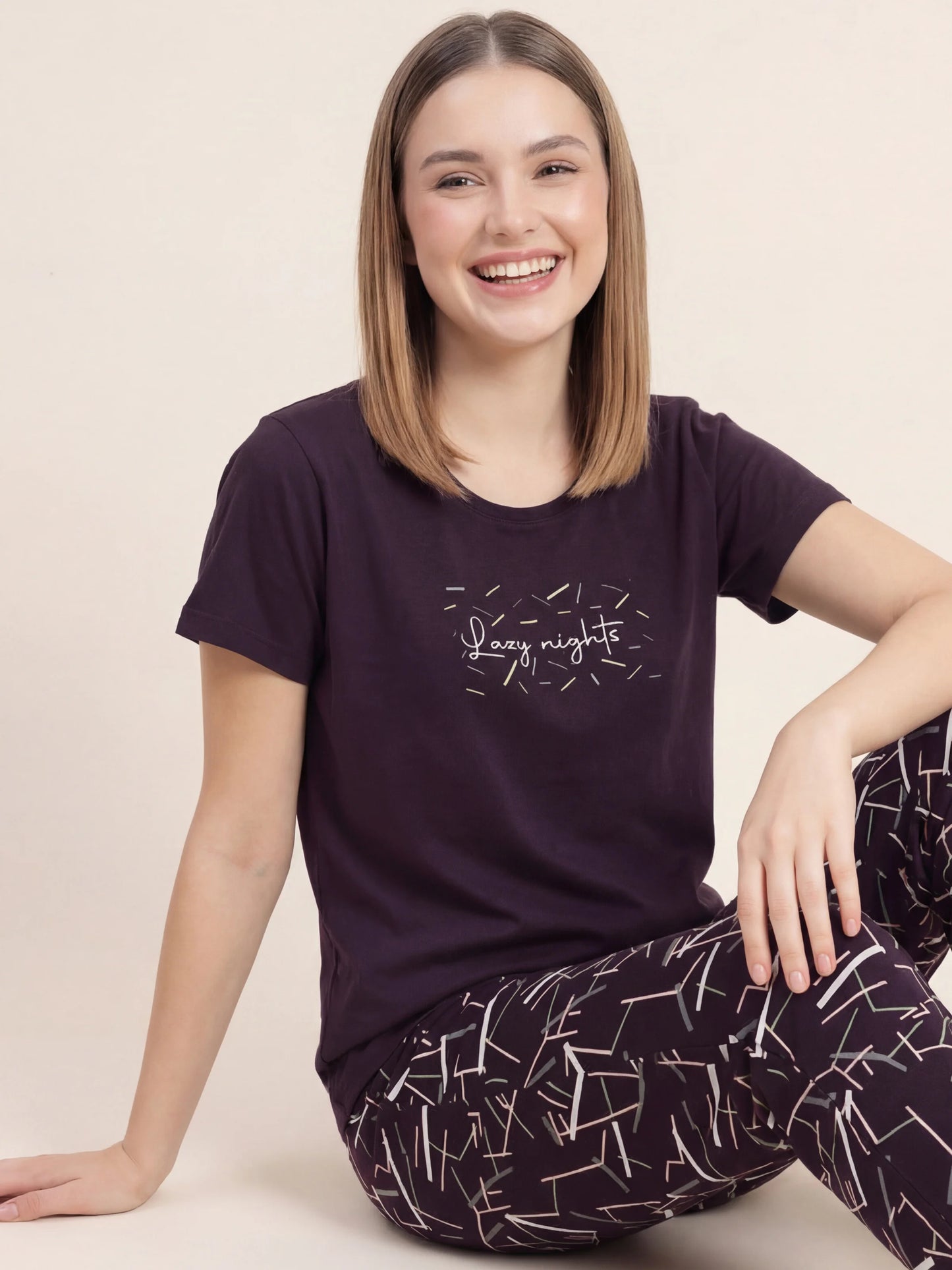 Lazy Nights - Cotton Lounge Night Suit
