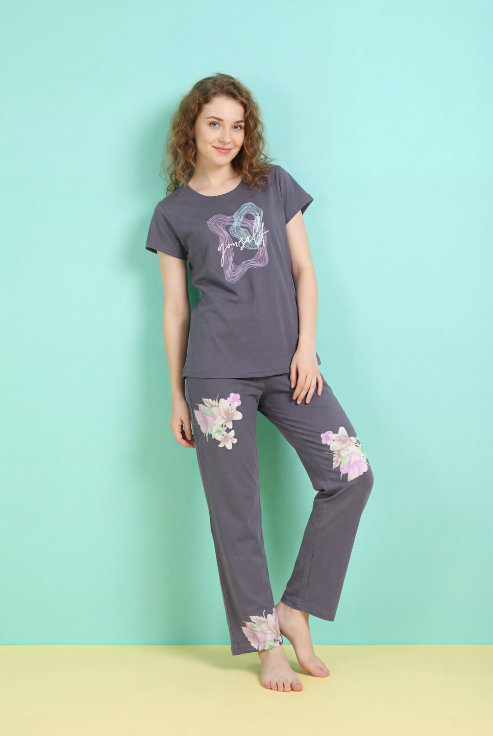 Be Yourself - Cotton Lounge Night Suit