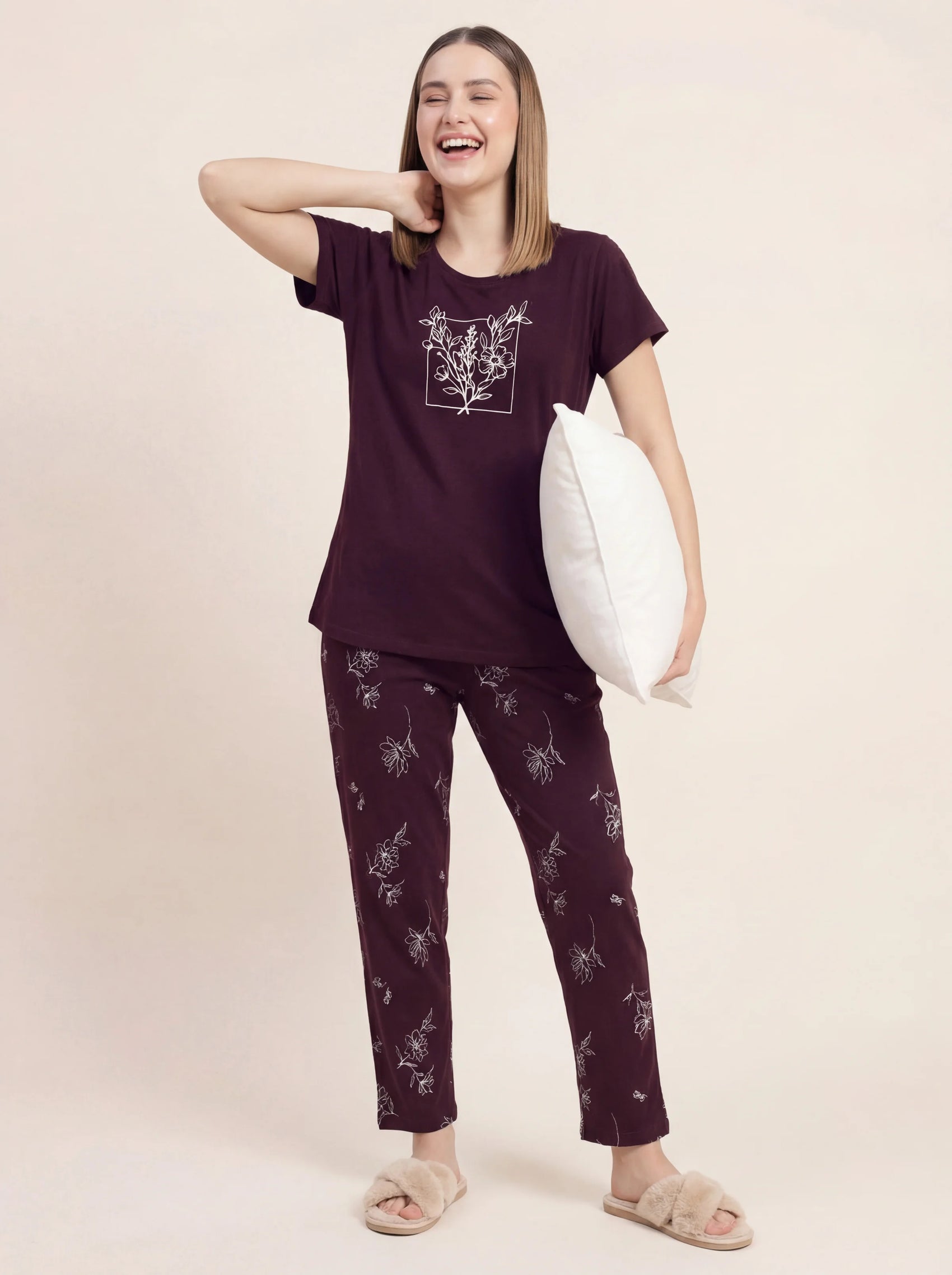 Box of flower - Cotton Lounge Night Suit