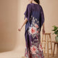 Midnight Bloom Satin Kaftan Nightgown