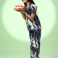 Midnight Wave -Cotton Lounge Night Suit