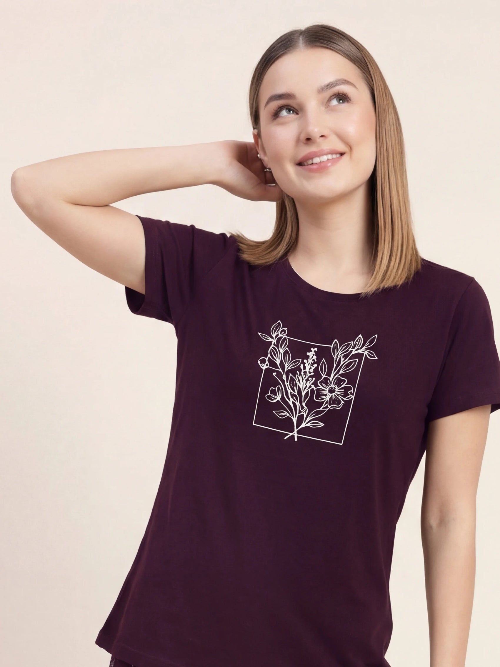 Box of flower - Cotton Lounge Night Suit