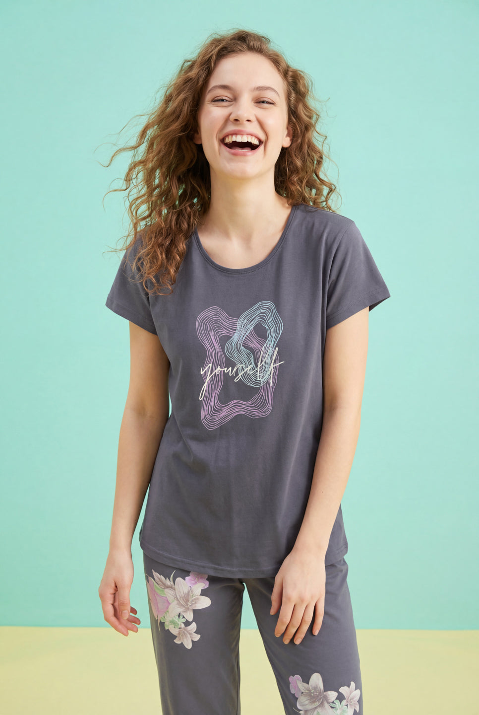 Be Yourself - Cotton Lounge Night Suit