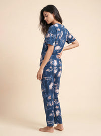 Bloom Drift - Cotton Lounge Night Suit