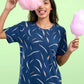 Moonlit Feather - Cotton Lounge Night Suit