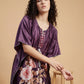 Midnight Bloom Satin Kaftan Nightgown