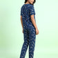 Moonlit Feather - Cotton Lounge Night Suit