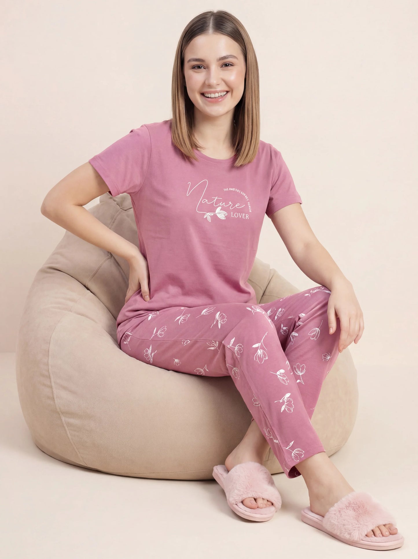 Nature Lover - Cotton Lounge Night Suit