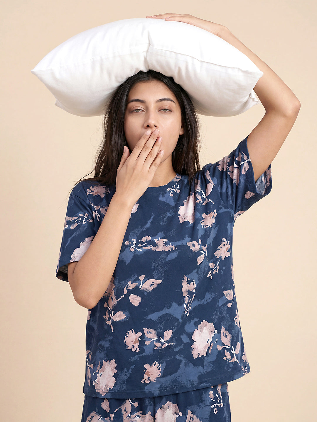 Bloom Drift - Cotton Lounge Night Suit