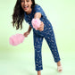 Moonlit Feather - Cotton Lounge Night Suit