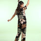 Noir Blossom – Cotton Lounge Night Suit