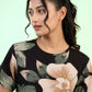 Noir Blossom – Cotton Lounge Night Suit