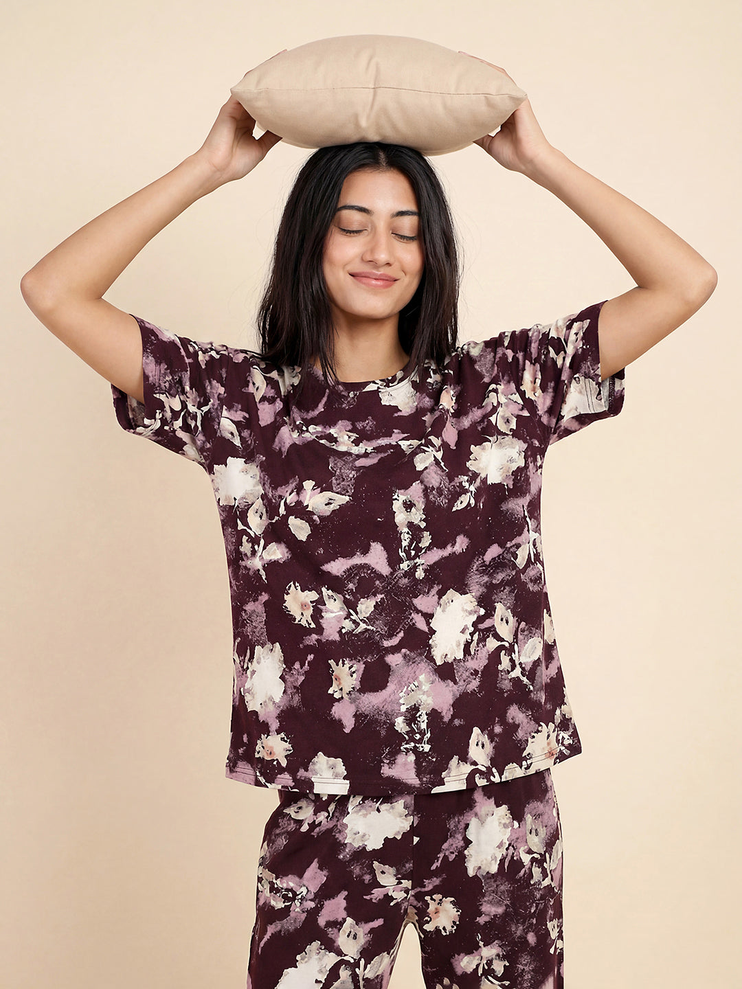 Bloom Drift - Cotton Lounge Night Suit