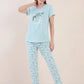 Flower Shadow - Cotton Lounge Night Suit