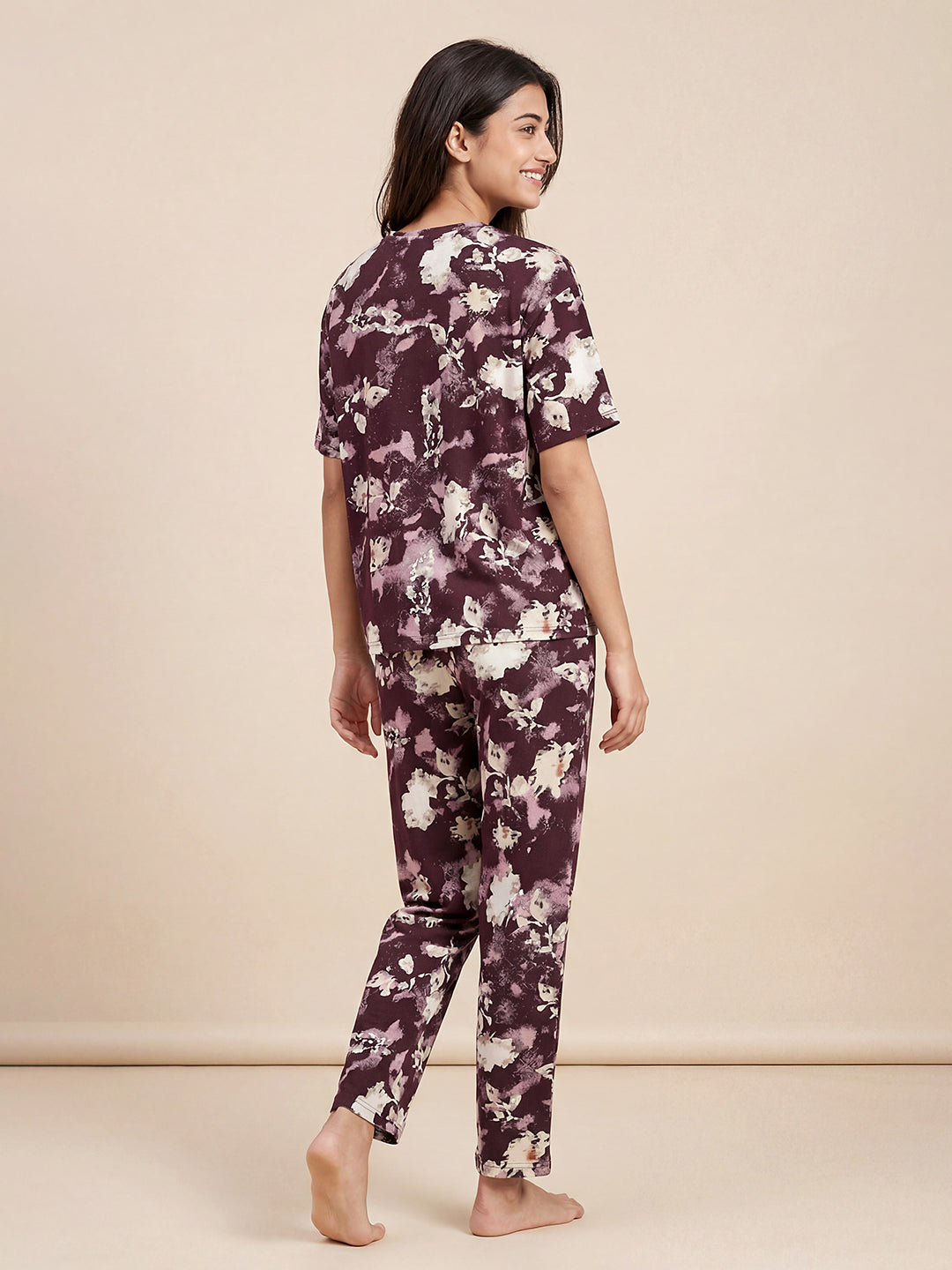 Bloom Drift - Cotton Lounge Night Suit