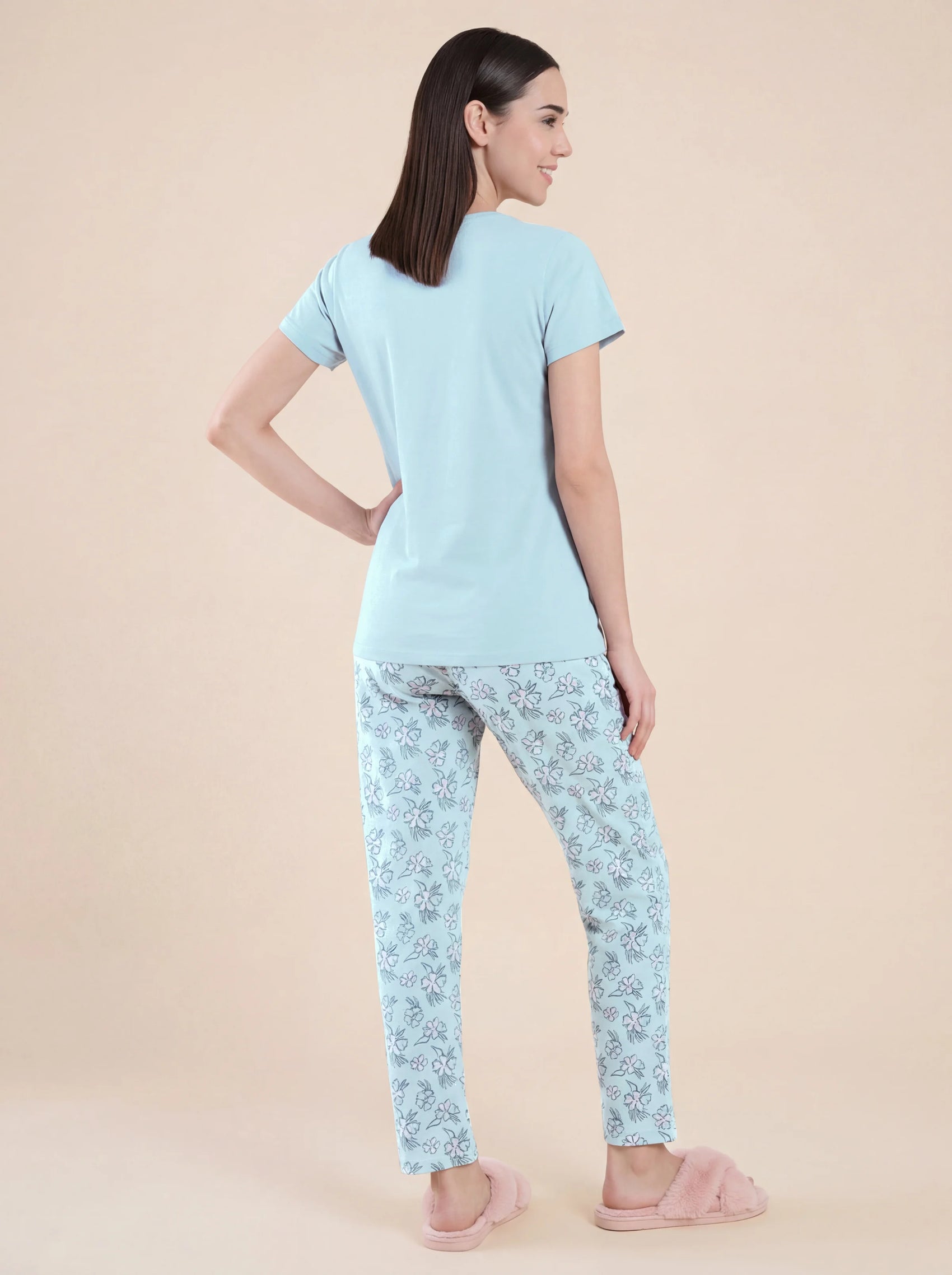 Flower Shadow - Cotton Lounge Night Suit