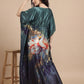 Autumn Bloom Satin Kaftan Nightgown