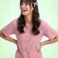 Rosé Bloom - Cotton Lounge Night Suit