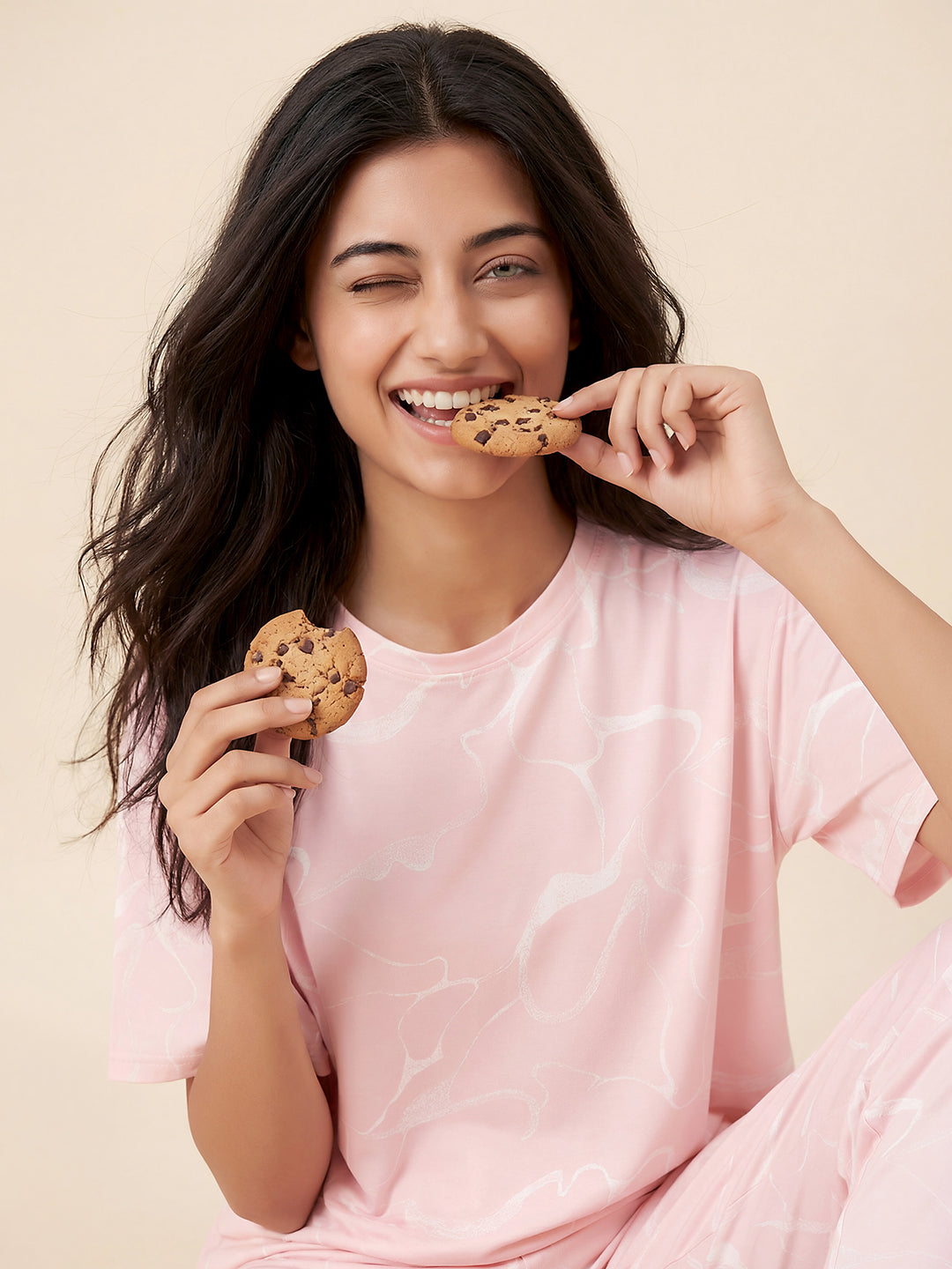 Morning Haze - Cotton Lounge Night Suit