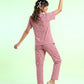Rosé Bloom - Cotton Lounge Night Suit