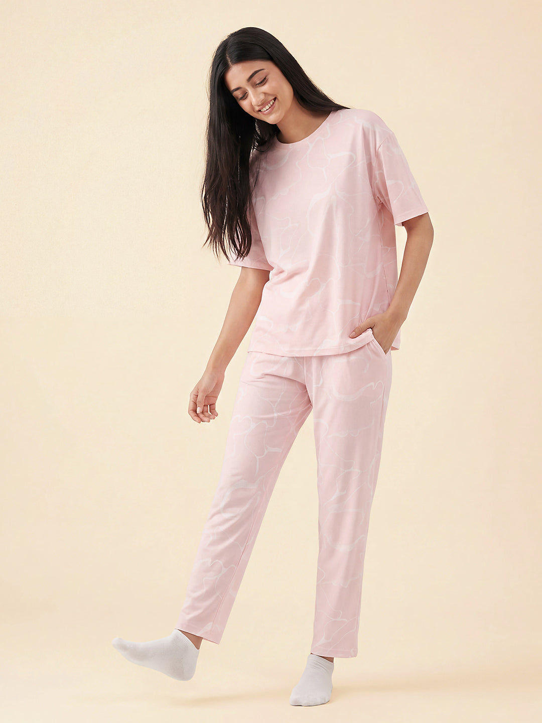 Morning Haze - Cotton Lounge Night Suit