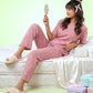 Rosé Bloom - Cotton Lounge Night Suit