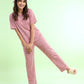 Rosé Bloom - Cotton Lounge Night Suit
