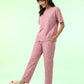 Rosé Bloom - Cotton Lounge Night Suit