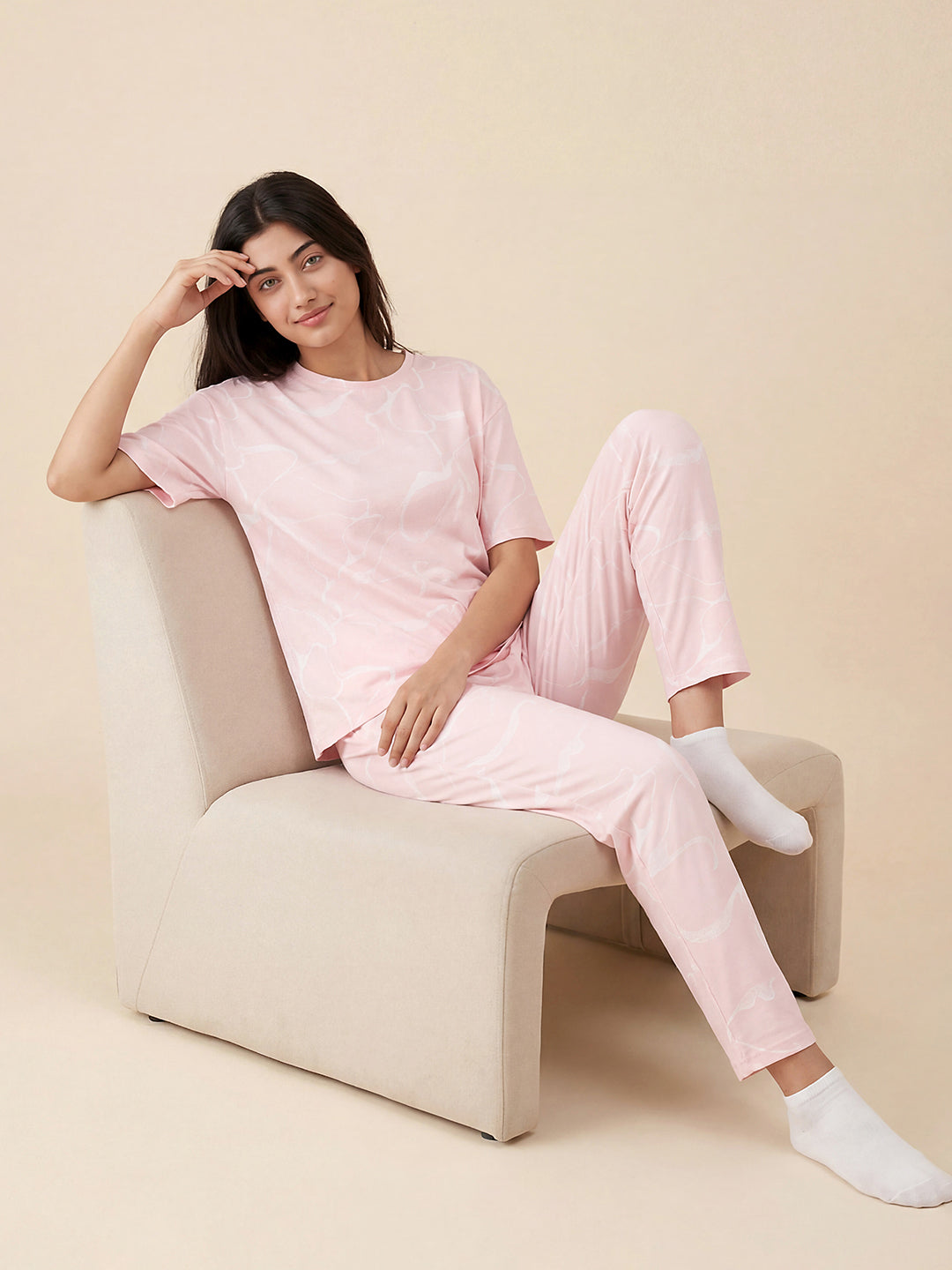 Morning Haze - Cotton Lounge Night Suit