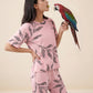 Falling Petals - Cotton Lounge Night Suit