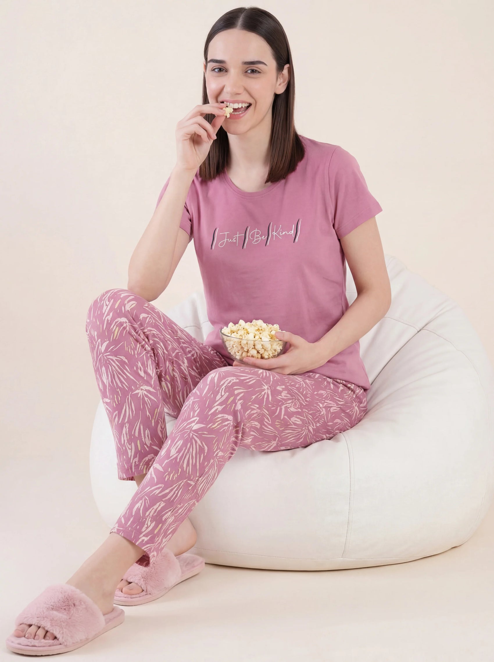 Just Be Kind - Cotton Lounge Night Suit